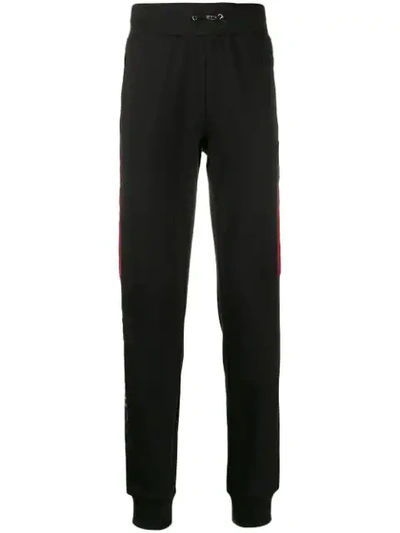Shop Plein Sport Side-stripe Trousers In Black