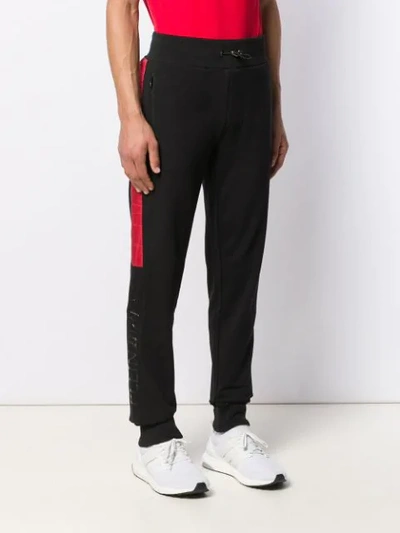 Shop Plein Sport Side-stripe Trousers In Black