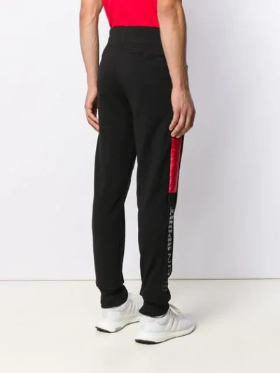 Shop Plein Sport Side-stripe Trousers In Black