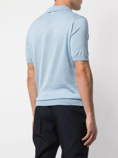 Shop John Smedley Classic Slim-fit Polo Shirt In Blue
