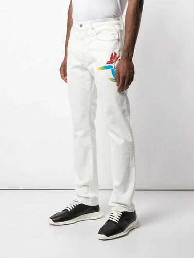 Shop Lost Daze Blue Flame Jeans In White