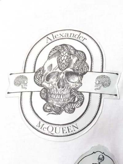 Shop Alexander Mcqueen Skull Patch T In White