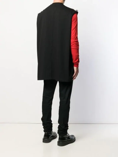 RICK OWENS BUCKLE DETAIL TANK TOP - 黑色