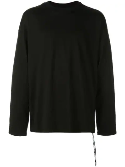 Shop Mastermind Japan Two Tone Long Sleeve T-shirt In Black