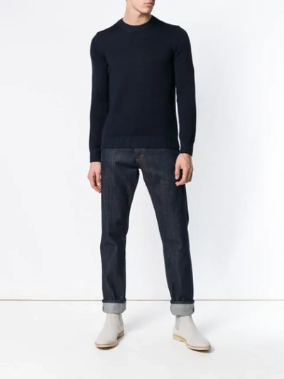 Shop Roberto Collina Chunky Knit Jumper In Blue