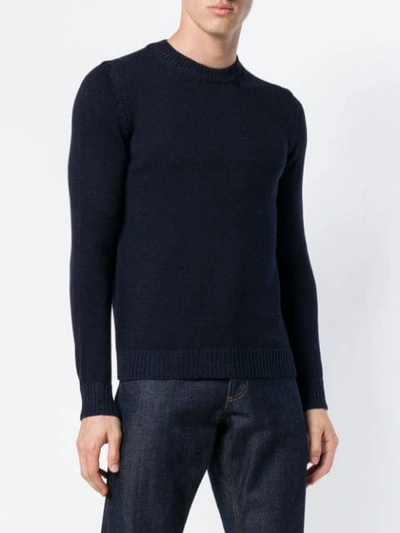 Shop Roberto Collina Chunky Knit Jumper In Blue