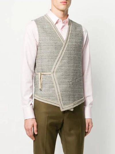 Shop Vivienne Westwood Anglomania Side-fastening Wrap Waistcoat In Neutrals