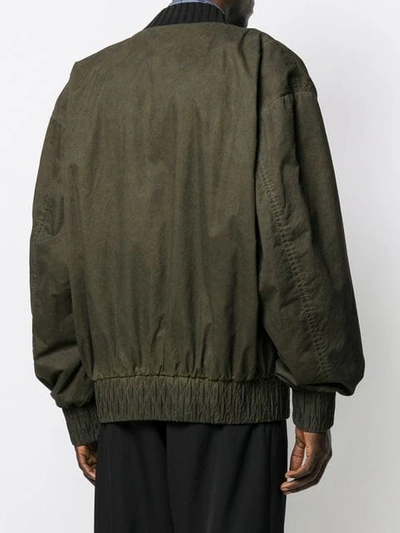 Shop Vivienne Westwood Oversized Bomber Jacket In Green