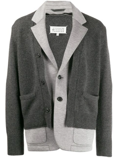 Shop Maison Margiela Double Layer Jacket In Grey