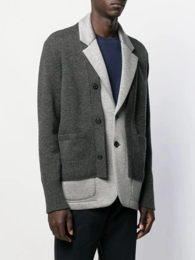 Shop Maison Margiela Double Layer Jacket In Grey