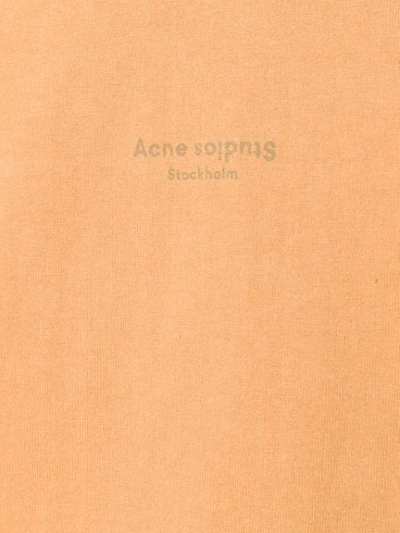 Shop Acne Studios Logo Print T In Brown