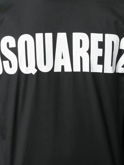 Shop Dsquared2 Logo Printed Top In Black