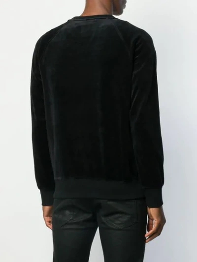Shop Balmain Logo Print Sweatshirt - Black