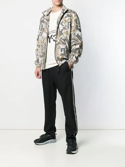 Napa By Martine Rose Geometric Pattern Sports Jacket In Grey