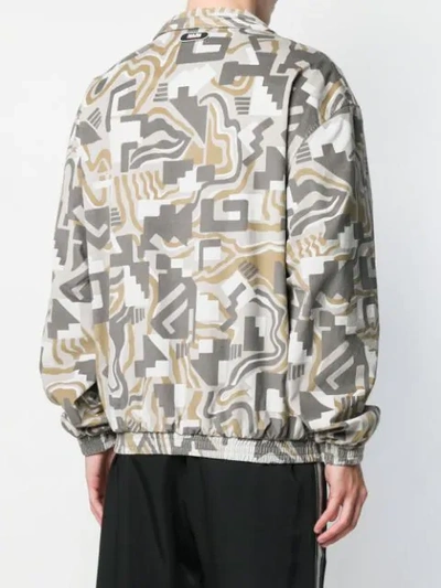 Napa By Martine Rose Geometric Pattern Sports Jacket In Grey