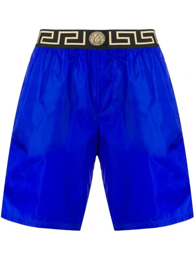 Shop Versace Medusa Swim Shorts In Blue