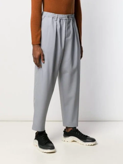 Shop Marni High Waist Trousers In Grey