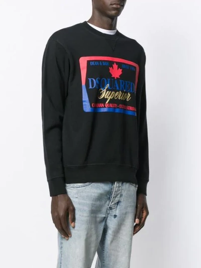 Dsquared2 Graphic Logo Sweatshirt In Black