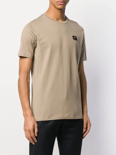 Shop Paul & Shark Logo Patch T-shirt In Neutrals