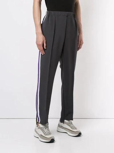 Shop A(lefrude)e Appliqué Side Stripe Track Pants In Grey