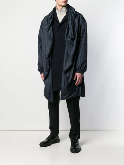 Shop Y/project Double Layer Coat In Blue