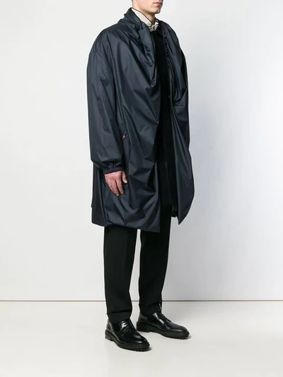 Shop Y/project Double Layer Coat In Blue