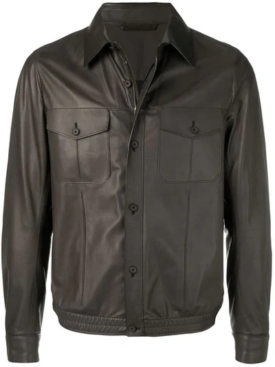 Shop Ermenegildo Zegna Shirt Jacket In Brown