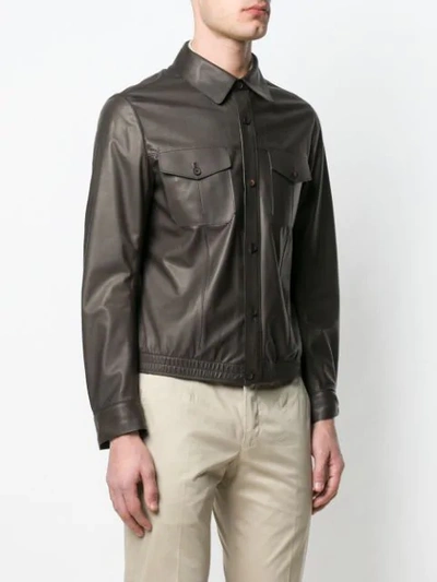 Shop Ermenegildo Zegna Shirt Jacket In Brown