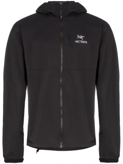 Shop Arc'teryx Squamish Hooded Jacket In Black