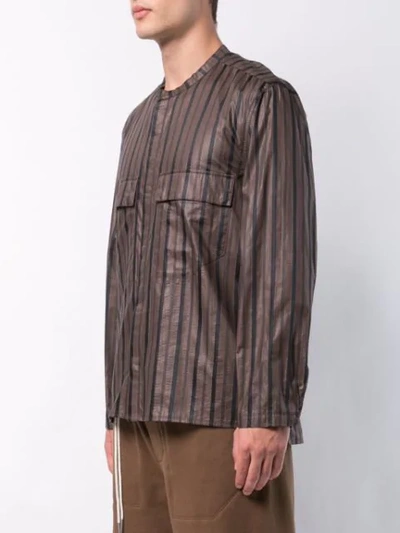 Shop Siki Im Striped Shirt In Brown