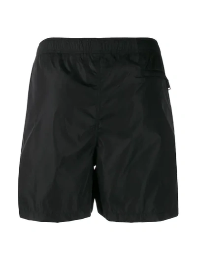 Shop Valentino Vlogo Motif Swim Shorts In Blue