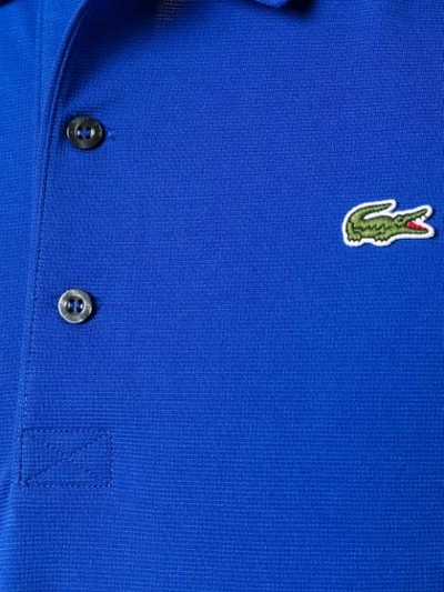 LACOSTE EMBROIDERED LOGO POLO SHIRT - 蓝色
