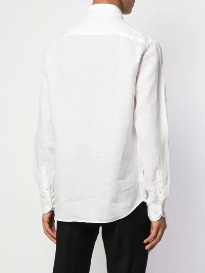 Shop Emporio Armani Casual Button Up Shirt In White