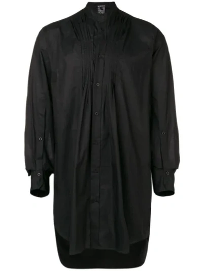 Shop Ann Demeulemeester Gathered Oversized Shirt In Black