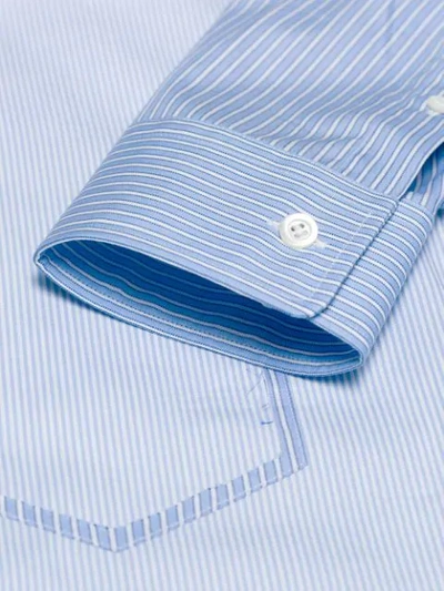 Shop Maison Margiela Hemd Mit Streifen In Blue