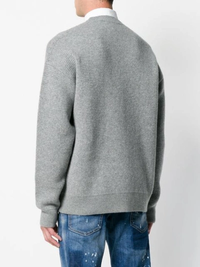 Shop Dsquared2 Intarsia-knit Jumper In Grey