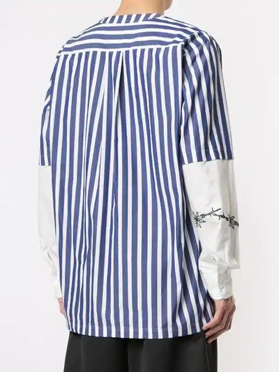 Shop Sacai Striped T-shirt In White