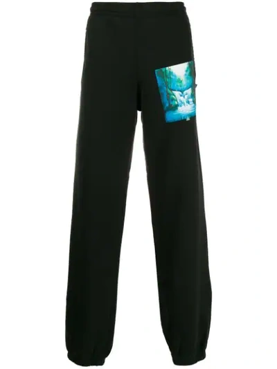 OFF-WHITE LAKE PRINT JOGGERS - 黑色