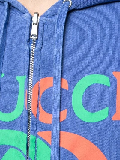 Shop Gucci Sweatshirt With Interlocking G Print In Purple