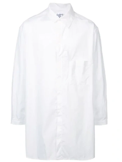 YOHJI YAMAMOTO 中长全棉衬衫 - 白色