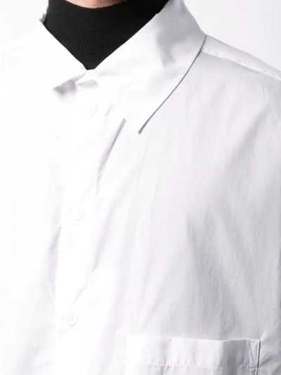 YOHJI YAMAMOTO 中长全棉衬衫 - 白色