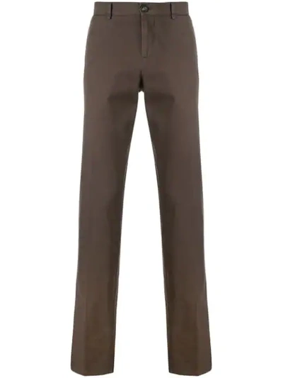 Shop Brunello Cucinelli Straight Leg Chinos In Grey