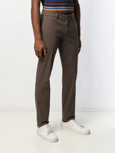 Shop Brunello Cucinelli Straight Leg Chinos In Grey