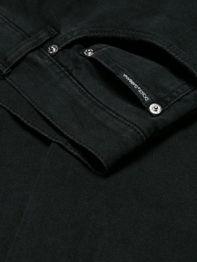 Shop Dolce & Gabbana Ripped Skinny Jeans - Black