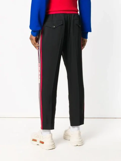 Shop Gucci Side Logo Track Pants In Black