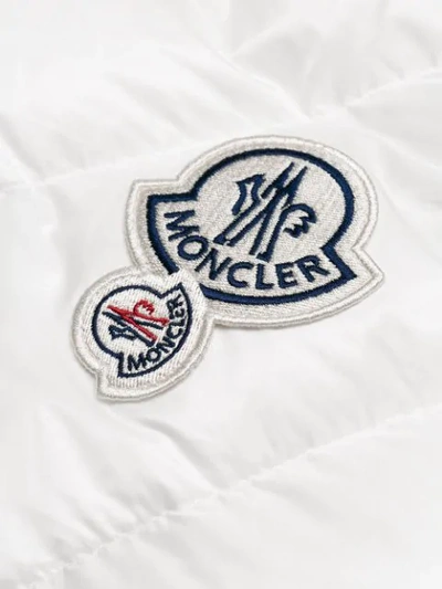 Shop Moncler Zipped Padded Jacket In White