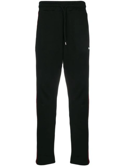 Shop Msgm Jersey Sports Trousers - Black