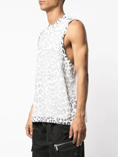 Shop Dsquared2 Leopard Print Vest Top In White ,grey