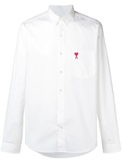 Shop Ami Alexandre Mattiussi Ami De Cœur Shirt In White