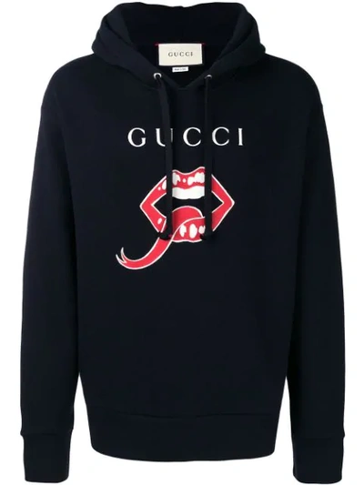 Shop Gucci Logo Sweatshirt In Black